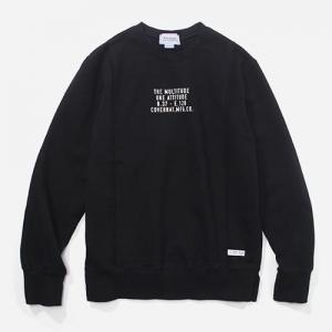 CUT OFF CREWNECK-BLACK