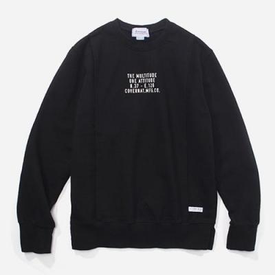 CUT OFF CREWNECK-BLACK