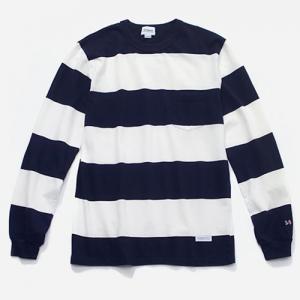 FW L/S STRIPE T-SHIRTS-WHT/NVY