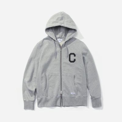 FW C LOGO HOODIE ZIPUP-GREY