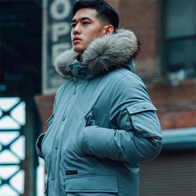 FW 덕 다운 울버린 파카-GREY