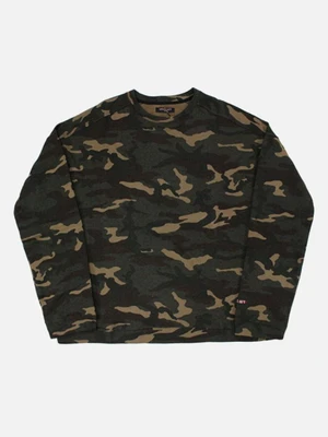 [NAMEOUT] BASIC OVERSIZED CREWNECK SWEATSHIRTS - CAMO