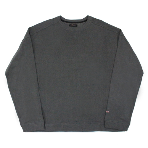 [NAMEOUT] BASIC OVERSIZED CREWNECK SWEATSHIRTS - CHARCOAL