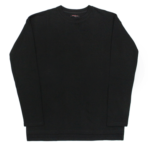 [NAMEOUT] BASIC OVERSIZED SLEEVE T - BLACK