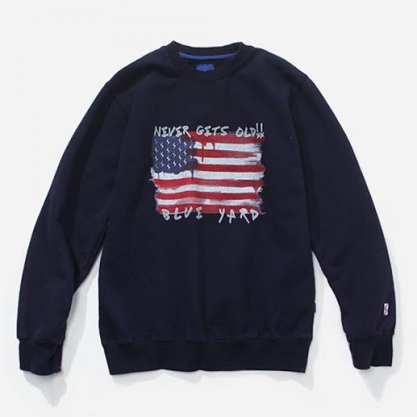 16A/W FLAG CREWNECK-NAVY