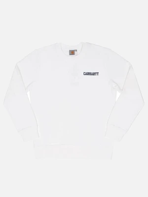 (I022070)COLLEGE SCRIPT SWEATSHIRT-WHT