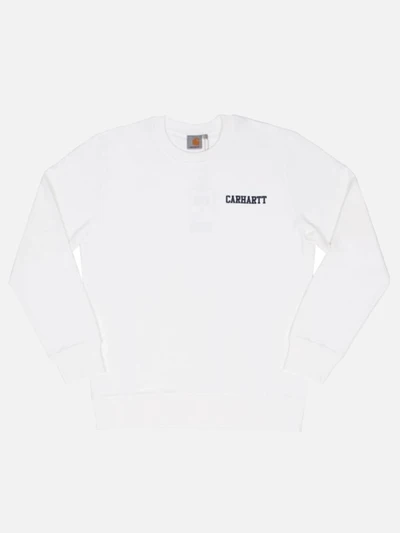 (I022070)COLLEGE SCRIPT SWEATSHIRT-WHT