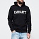 (I015060)HOODED COLLEGE SWEATSHIRT-BLK