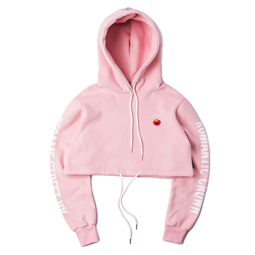 [ROMANTIC CROWN] LALALA CROP HOODIE_PINK
