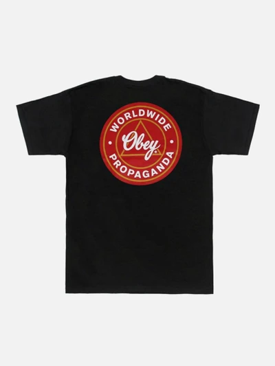 (163081301)OBEY WORLDWIDE PROPAGANDA TEE-BLK