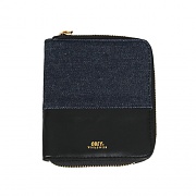 (100310093)GENTRY DENIM ZIP AROUND WALLET-BLK