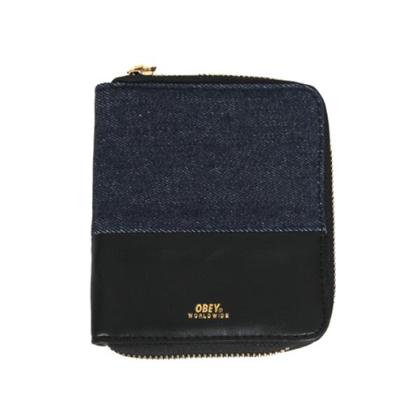 (100310093)GENTRY DENIM ZIP AROUND WALLET-BLK