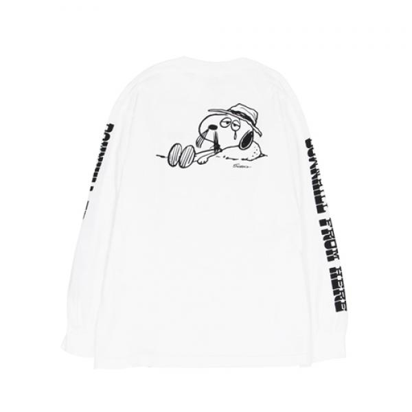 SPIKE DOWNHILL L/S TEE-WHT