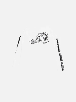 SPIKE DOWNHILL L/S TEE-WHT