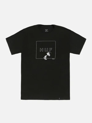 SNOOPY BOX LOGO TEE-BLK