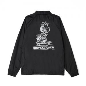 HUF X PIGPEN COACHS JACKET-BLK