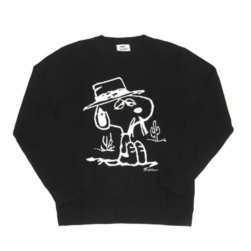 SPIKE JACQUARD SWEATER-BLK