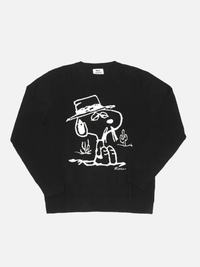 SPIKE JACQUARD SWEATER-BLK