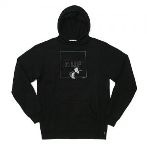 SNOOPY BOX LOGO HOOD-BLK