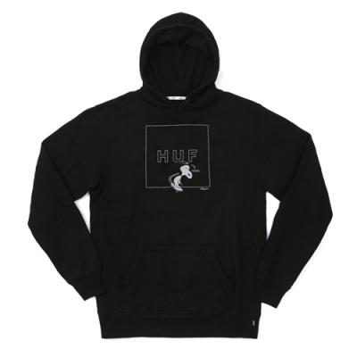 SNOOPY BOX LOGO HOOD-BLK