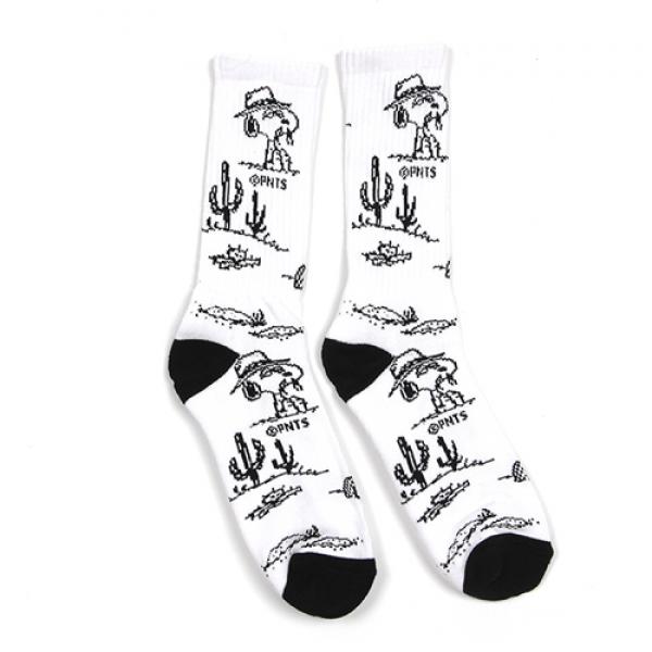 SPIKE NEEDLES CREW SOCK-WHT