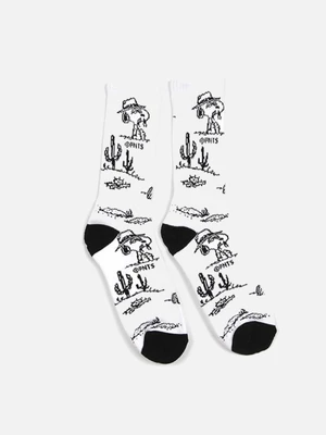 SPIKE NEEDLES CREW SOCK-WHT