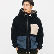 Heavy Fleece Zip-up Parka_Black