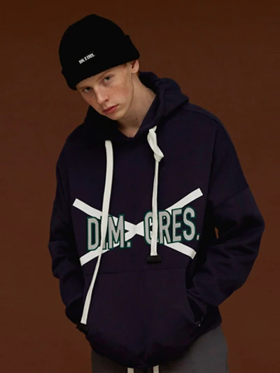 DIM X-LOGO HOODIE_NAVY
