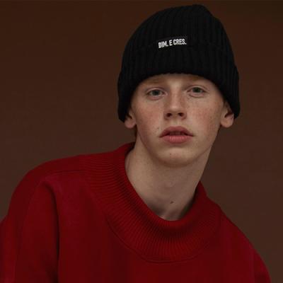 DIM. LABEL BEANIE_BLACK