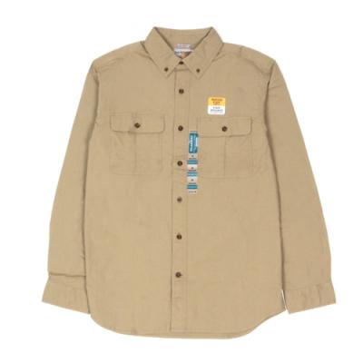 (101554) 포맨 솔리드 LS 워크셔츠 DARK KHAKI (253)