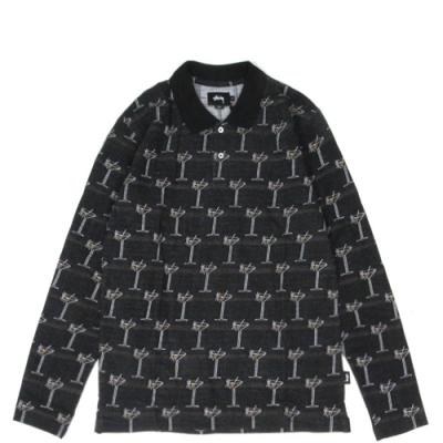 MARTINI JACQUARD L.SL POLO-BLK
