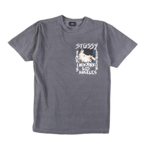 WT GALLERY PIG. DYED TEE-BLK