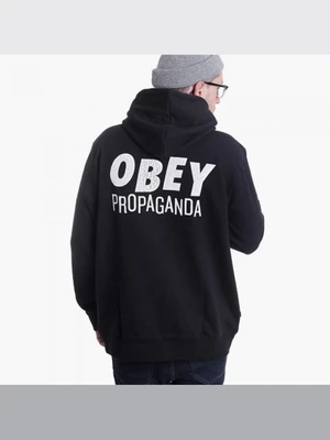 (111610066)PROPAGANDA BARS HOOD-BLK