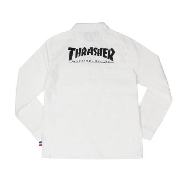 (JK65M01)THRASHER TDS CHORE JACKET-OFFWH