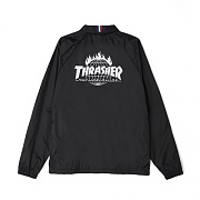 (JK65M03)THRASHER TDS COACH'S JACKET-BLK