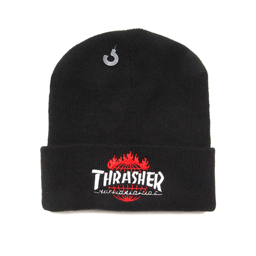 (BN65M01)THRASHER TDS BEANIE-BLK