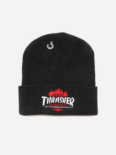 (BN65M01)THRASHER TDS BEANIE-BLK
