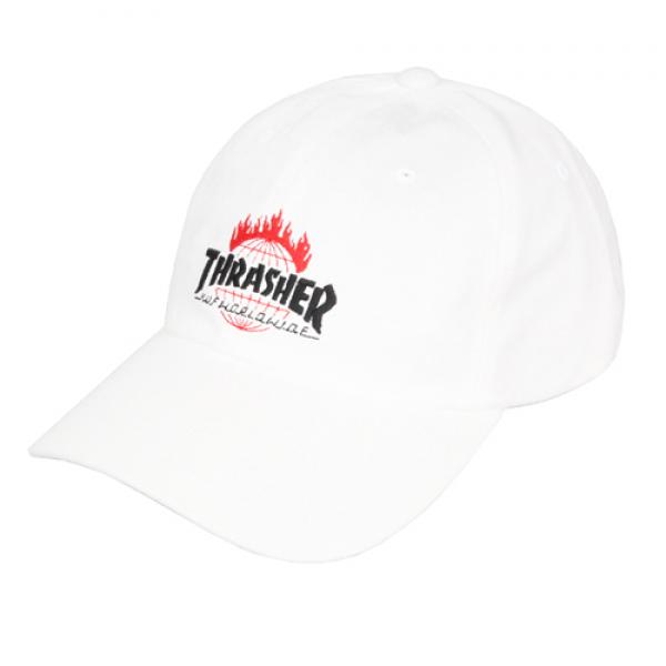 (HT65M03)THRASHER TDS CURVE VISOR 6 PNL-WHT