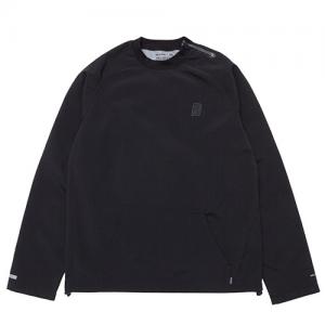 LACK WOOVEN CREWNECK-BLACK