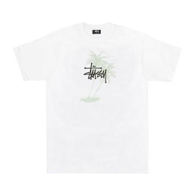 STUSSY PALMS TEE-WHT