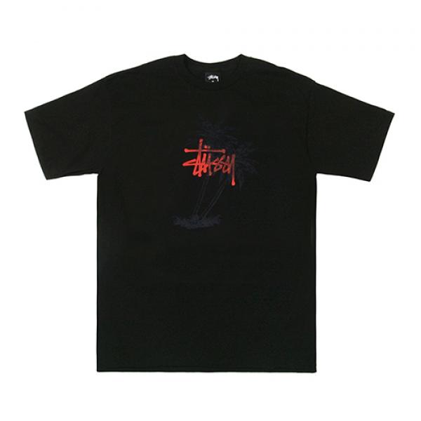 STUSSY PALMS TEE-BLACK