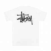 BASIC STUSSY TEE-WHT(blk)