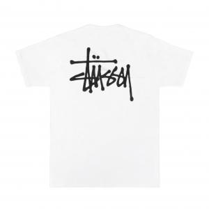 BASIC STUSSY TEE-WHT(blk)