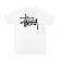 BASIC STUSSY TEE-WHT(blk)