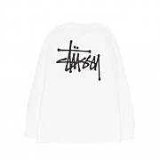 BASIC STUSSY LS TEE-WHITE