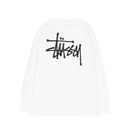BASIC STUSSY LS TEE-WHITE
