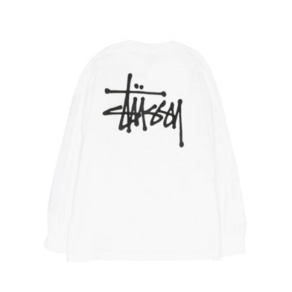 BASIC STUSSY LS TEE-WHITE