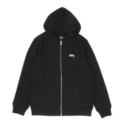STOCK ZIP HOOD-BLACK