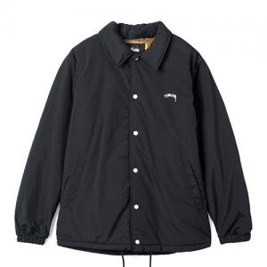 SMOOTH STOCK COACH JACKET-BLACK
