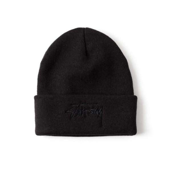 TONAL STOCK CUFF BEANIE-BLACK
